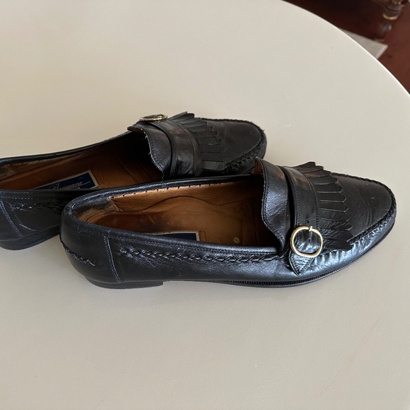 Black Italian Bergamo Leather Shoes (11M)-Worn, Cared For, Trees Included,..... - Picture 4 of 5